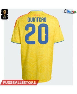 Günstige Kolumbien Juan Fernando Quintero #20 Heimtrikot WM 2026 Kurzarm